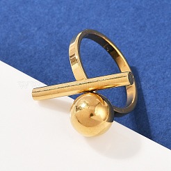 304 Stainless Steel Finger Rings for Women&nbsp;LS-RJEW-Z107-02G