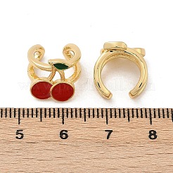Brass Enamel Cuff Earrings&nbsp;EJEW-Q045-01G