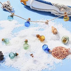 10Pcs 5 Colors Round Glass Cork Bottles Ornament&nbsp;GLAA-FS0001-73