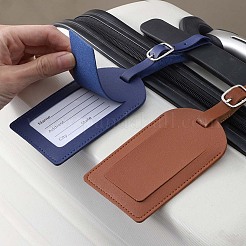 カットホロー 4個 PUレザー ラゲッジタグ  鉄のクラスプ付  旅行IDラベル  スーツケース名札  シエナ  111x70mm&nbsp;OFST-CL0001-01A-02