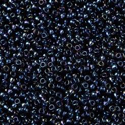 MIYUKIラウンドロカイユビーズ  日本製シードビーズ  （rr3539)ファンシー裏地ハンブルー  15/0  1.5mm  穴：0.7mm  約5555PCS /ボトル  10 G /ボトル&nbsp;SEED-JP0010-RR3539