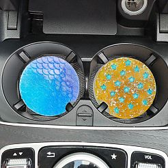 DIYカーコースターシリコンモールドキット  亜鉛合金カボション  かき混ぜ棒  100ml測定カップシリコン接着ツール  使い捨てラテックス指サック  ミックスカラー  72x8.5mm  インナーサイズ：60x64.5mm  1 PC&nbsp;DIY-OC0003-56