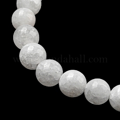 Natural White Jade Round Beaded Stretch Bracelets&nbsp;BJEW-F202-06-01