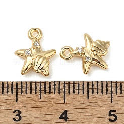 Brass Micro Pave Cubic Zirconia Pendants&nbsp;KK-U045-09G