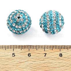 Stripe Pattern Polymer Clay Rhinestone Beads&nbsp;CLAY-NH0001-01D