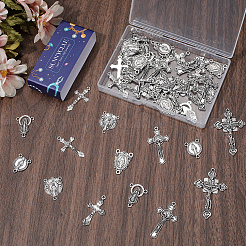 48Pcs 8 Styles DIY Alloy Pendant and Link Findings Kits&nbsp;FIND-SC0021-29