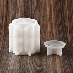 DIYキャンドルシリコンモールド  香りのよいキャンドル作りに  コラム  ホワイト  9.4x11.5cm&nbsp;DIY-M054-03