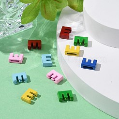 Alloy Spray Paint Slide Charms&nbsp;PALLOY-TAC0018-03-E