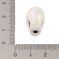 UVメッキアクリルビーズ  スカル  カラフル  18x13x17mm  穴：2.8mm&nbsp;OACR-M013-09A