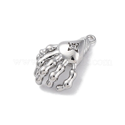 Brass Micro Pave Cubic Zirconia Pendants&nbsp;KK-D288-02P