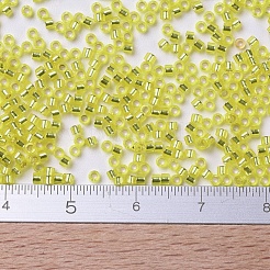 MIYUKIデリカビーズ  シリンダー  日本製シードビーズ  11/0  （db0145)シルバーライニングイエロー  1.3x1.6mm  穴：0.8mm  約2000PCS /ボトル  10 G /ボトル&nbsp;SEED-JP0008-DB0145