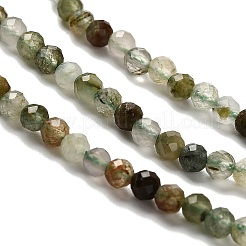 Natural Green Rutilated Quartz Beads Strands&nbsp;G-RM2025-A14-3mm-A