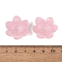 熱収縮アクリルビーズキャップ  マルチ花弁花  ピンク  27~29.5x25~26x10~12mm  穴：0.7~1mm&nbsp;OACR-N164-19