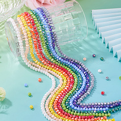 10 Strands 10 Colors Electroplate Glass Beads Strands&nbsp;EGLA-TA0013-39