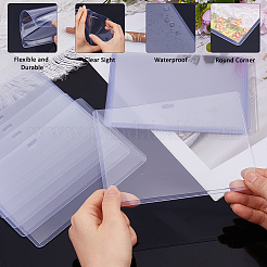 60Pcs Transparent Plastic Name Card Holders&nbsp;AJEW-FH0009-08C