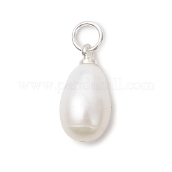 Natural Cultured Freshwater Pearl Rice Charms&nbsp;PALLOY-JF04976-02