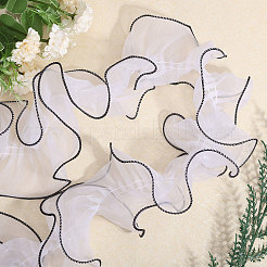 3 Bags 1M Polyester Pleated Lace Ribbon&nbsp;OCOR-BC0006-58B