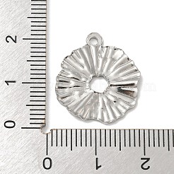 変色しない質感の304ステンレススチールペンダント  花  中空  ジュエリー作り  女性のための  ステンレス鋼色  21x18x1mm  穴：1.8mm&nbsp;STAS-G218-04P