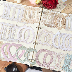 4 Sets 4 Style Retro Embossed Frame Scrapbooking Paper Pads&nbsp;DIY-CP0012-61