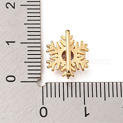 スノーフレーク真鍮パヴェパープルキュービックジルコニアマルチ連リンク  ゴールドカラー  12x10x3.5mm  穴：1.4mm&nbsp;ZIRC-R021-01A-G