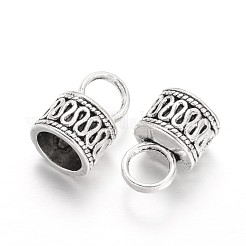 Tibetan Style Alloy Cord Ends&nbsp;PALLOY-L166-09AS