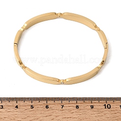 女性用304ステンレススチールヒンジ付きバングル  オーバル  ラインストーン付き  イオンプレーティング（ip）  18KGP本金メッキ  内径：1.99インチ（5.05cm）x2.40インチ（6.1cm）&nbsp;BJEW-D408-08G