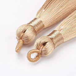 ナイロンタッセルビッグサイズパーツ  砂茶色  83~92x9~10mm  穴：1.5~4mm&nbsp;STAS-F142-04R