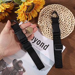 PPプラスチック収納結束ストラップ  フック付き  ブラック  239x25.5~32x13.5mm&nbsp;FIND-WH0816-220C