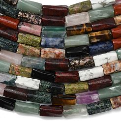 Natural Mixed Gemstone Beads Strands&nbsp;G-C220-A01-9x20mm