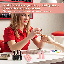 2Bags Silicone Nail Hand Practice Model&nbsp;MRMJ-OC0004-15