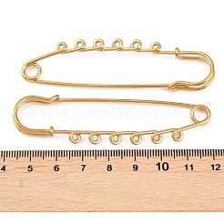 Ion Plating(IP) 304 Stainless Steel Safety Pins Brooch Findings&nbsp;STAS-K252-05D-G