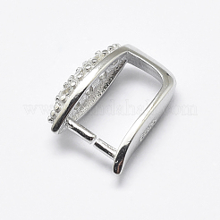 Anti-Tarnish Rhodium Plated 925 Sterling Silver Micro Pave Cubic Zirconia Pendant Bails&nbsp;X-STER-P034-21P