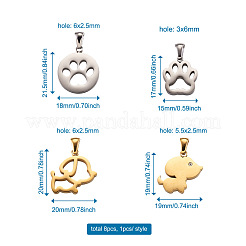 304 Stainless Steel Pendants&nbsp;STAS-FW0001-09