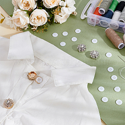 Brass Rhinestone Cufflinks & Acrylic Shirt Buttons Sets&nbsp;BUTT-PH0001-47