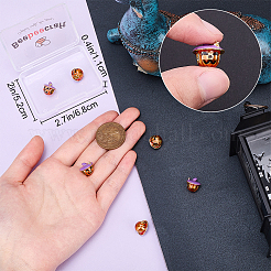 6Pcs Halloween Brass Enamel European Beads&nbsp;KK-BBC0015-40