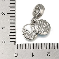 Rack Plating Alloy Enamel European Dangle Charms&nbsp;PALLOY-A009-20P
