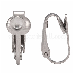 Tarnish Resistant 304 Stainless Steel Clip-on Earring Findings&nbsp;LS-X-STAS-G081-63P