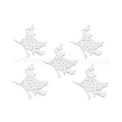 ステンレスペンダント201個  魔女  ステンレス鋼色  38x36x1mm  穴：1.4mm&nbsp;STAS-N090-LA902-1