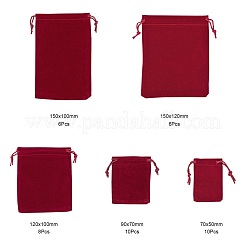 5 Style Rectangle Velvet Pouches&nbsp;TP-LS0001-01D