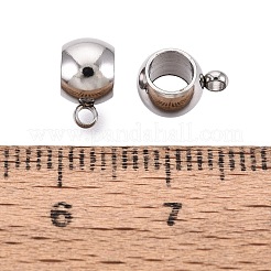 201 ステンレス鋼チューブベイル  ループベイル  ロンデル  ステンレス鋼色  8.5x6.5x5mm  穴：1.6mm  内径：4mm&nbsp;STAS-N130-01P