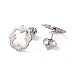 Non-Tarnish 201 Stainless Steel Stud Earring Findings&nbsp;STAS-G266-12P