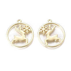 Alloy Open Back Bezel Pendants&nbsp;X-PALLOY-L228-006G