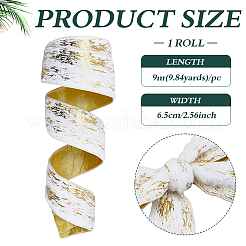 Gold Stamping Single Face Polyester Ribbon&nbsp;OCOR-WH0109-052A
