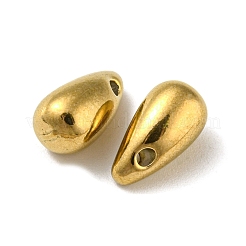 イオンプレーティング（IP）304ステンレススチールチャーム  ティアドロップチャーム  18KGP本金メッキ  11.5x6.5x6mm  穴：1.6mm&nbsp;STAS-P341-30G