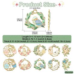 20Pcs 10 Styles Alloy Enamel Pendants&nbsp;ENAM-FS0004-09