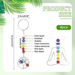 Flat Round with Tree of Life Brass Keychain&nbsp;KEYC-AB00077