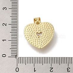 Brass Micro Pave Cubic Zirconia Pendants&nbsp;KK-R002-10G