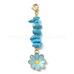 Alloy Enamel Flower Pendant Decorations&nbsp;HJEW-JM01223