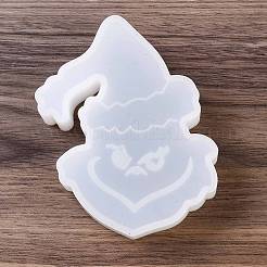 クリスマステーマの DIY シリコン型  エポキシ樹脂工芸品作り  キャンドル作り  小人  ホワイト  105x75x26mm&nbsp;DIY-F151-02A