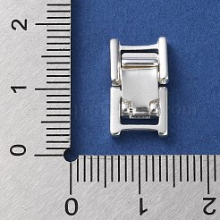 真鍮製時計バックル  カドミウムフリー＆鉛フリー  長方形  925銀メッキ  15x8.5x3.5mm&nbsp;KK-F880-23S